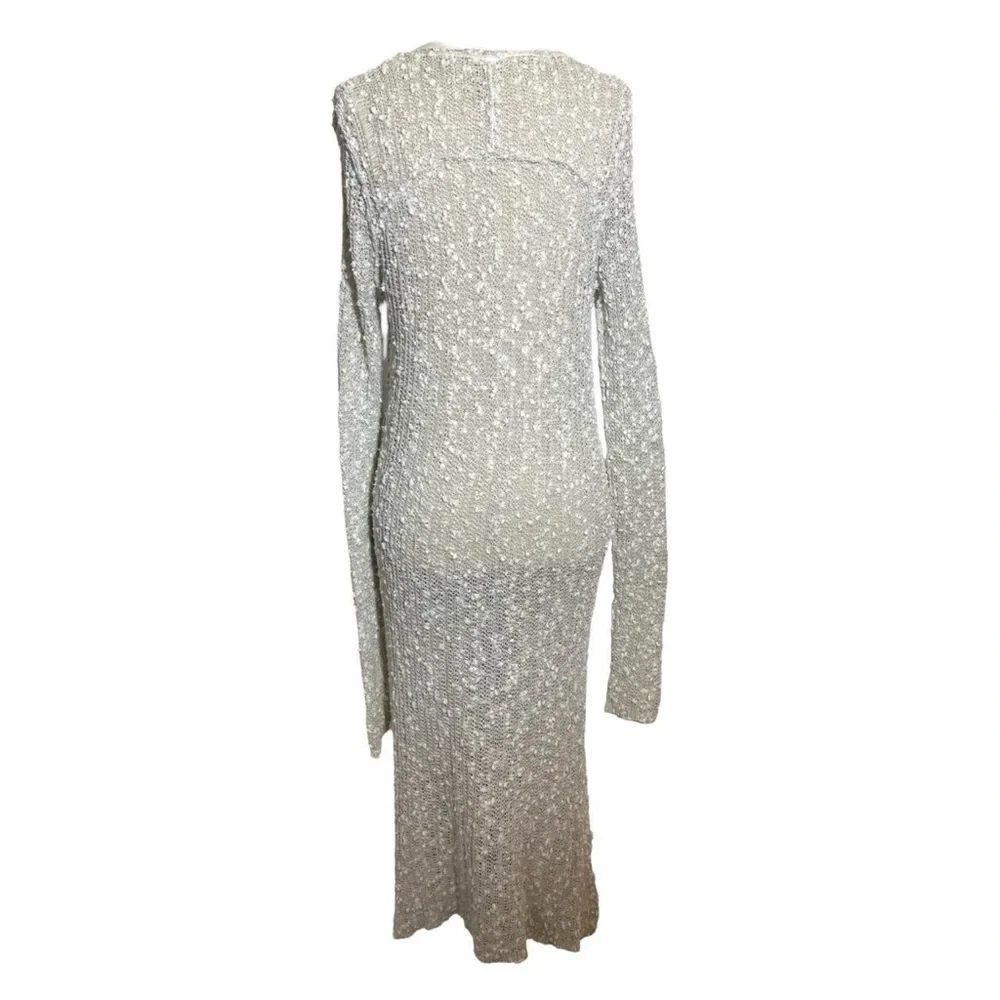 Free People • Boucle Knit Duster Long Cardigan Cream S ASO Zoe Benson